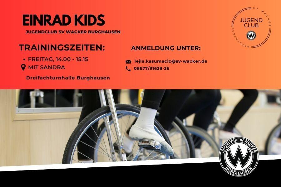 Einrad Kids EInradtraining für Kinder, immer freitags 14.00 - 15.15 Uhr