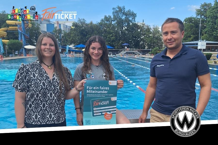 Schwimmkurse die Stadt Burghausen unterstützt die Schwimmkurse mit dem Burghauser Fair-Ticket