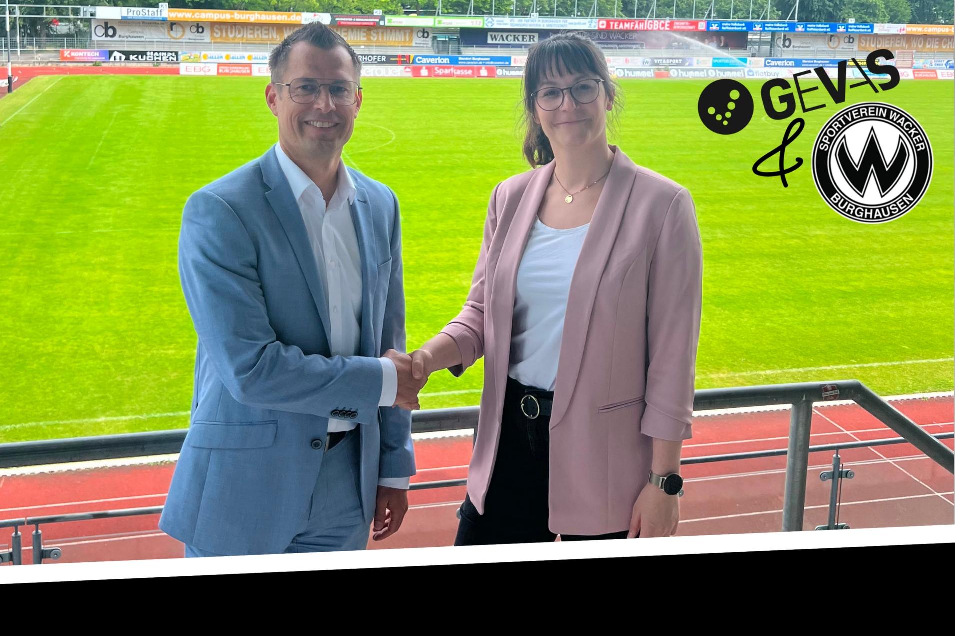 Partnerschaft SVW +Gevas Das Bild zeigt Roland Bonimeier und Laura König