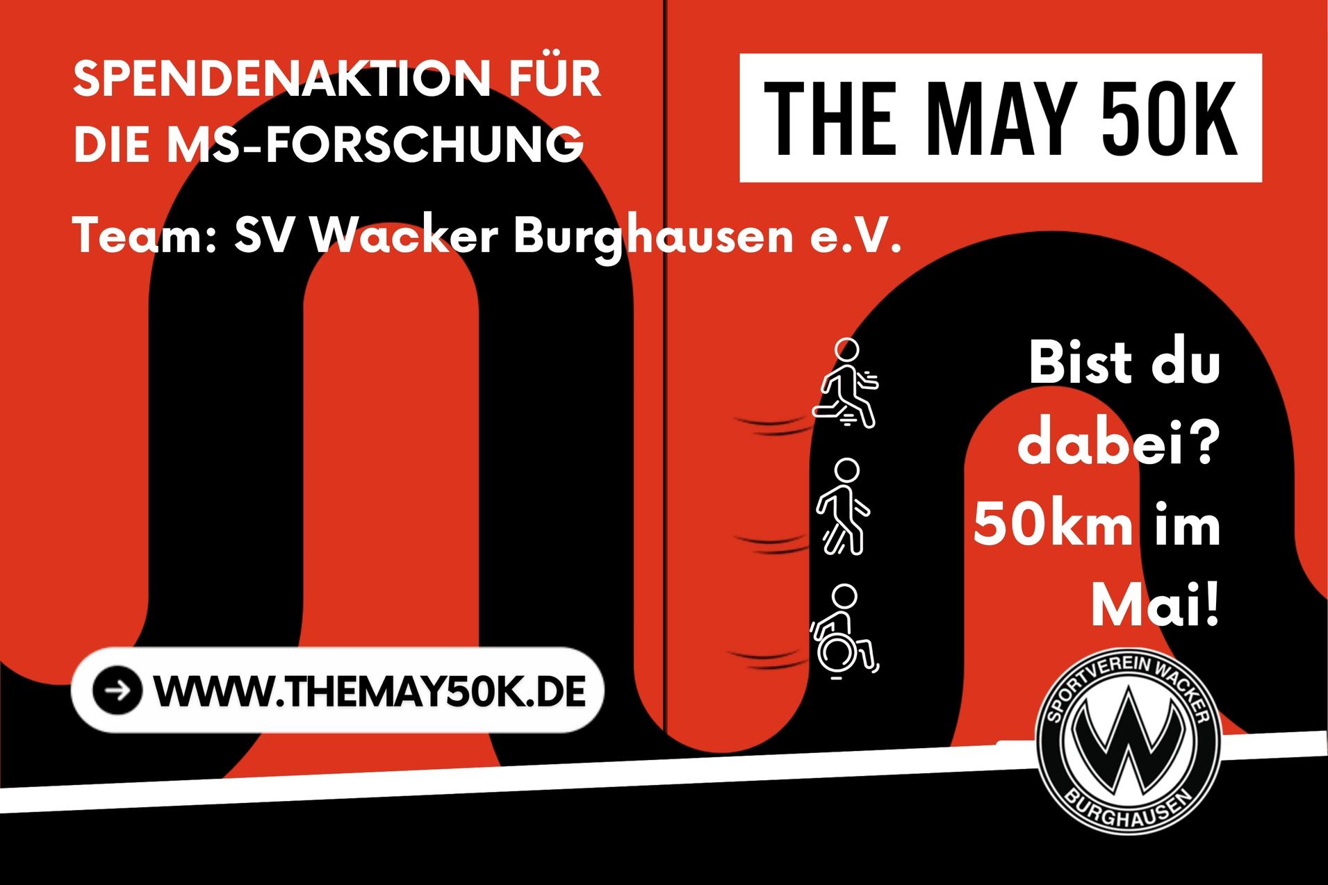 May50k Der SV Wacker Burghausen stellt ein Team beim Spendenlauf May50k